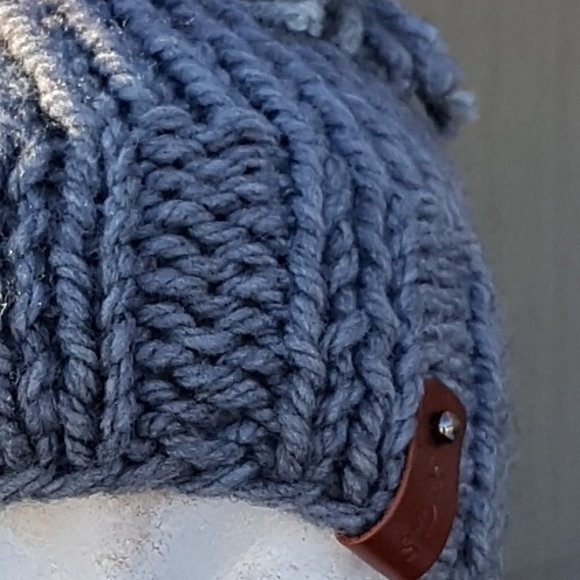 Wool winter set, hand knitted, gray/brown shades, sweater and matching hat - Picture 15 of 15